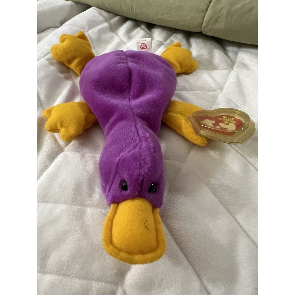 RARE TY Beanie Baby 1993 Patti The Platypus Retired with Tag Errors PVC Pellets